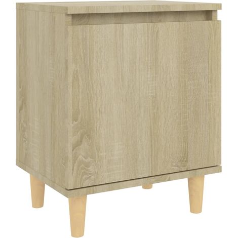 Table de chevet Cabinet de chevet Table de nuit avec pieds en bois Chêne sonoma 40x30x50 cm (1/5)