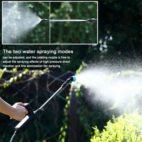Leistungsstarkes, tragbares 7,4-V-Elektrosprühgerät mit zwei Betriebsmodi, Desinfektionsmittelapplikator, verstellbarer Verlängerungsstab von 320 mm bis 600 mm, Gartenbewässerungsgerät. (1/5)