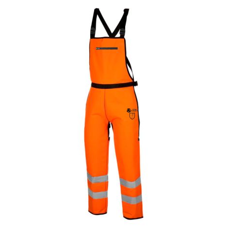 Peto protector desbrozadora alta visibilidad solapa broche naranja S