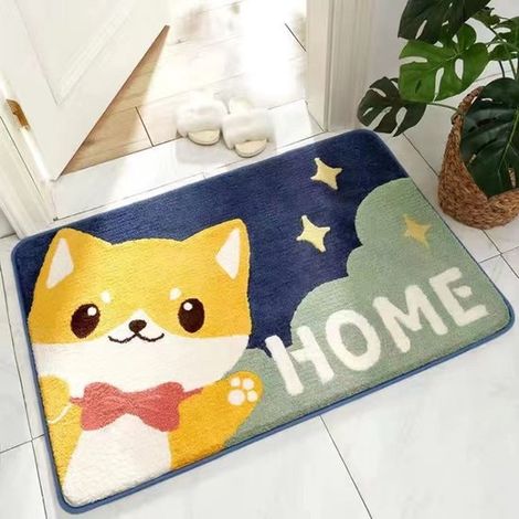 Tappetini da bagno antiscivolo e assorbenti, lavabili in lavatrice, tappetino da bagno morbido in peluche, tappetino doccia ad asciugatura rapida con retro in gomma antiscivolo, k (1/2)