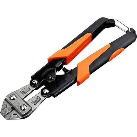 Coupe-boulons en acier chrome-vanadium compact avec mâchoires en caoutchouc renforcés 200 mm 8 pouces (1/4)