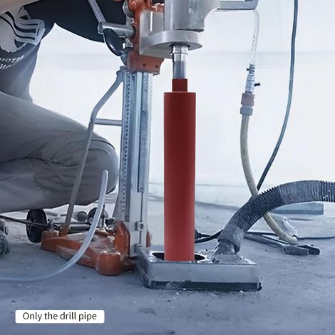 Diamond Core Drill Bit 76mm (3") - Professional Dry & Wet Use Diamond Core Drill Hole Saw with Effective Drilling Depth 410mm for Concrete, Brick, Tile, Stone - Red (1/5)