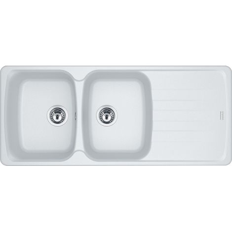 Franke AZG 621. Tipo di lavello: Lavello montato su piano, Forma del lavandino: Rettangolare, Colore del prodotto: Bianco. Larghezza: 1160 mm, Profondità: 500 mm, Altezza: 210 mm - 114.0490.271 (1/2)