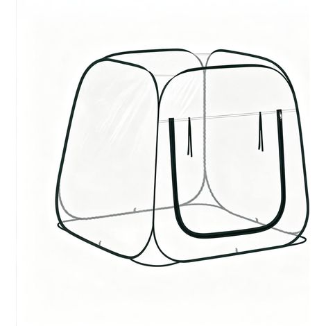Mini Invernadero Pieghevole Trasparente in PVC e Metallo 100 x 100 x 97 cm (1/5)