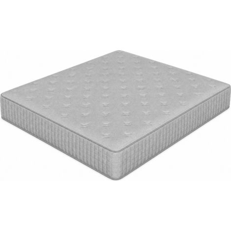 Matelas 140x200 cm, Fermeté H3, 7 Zones Orthopédiques, Ressorts Ensachés et Mousse Mémoire de Forme, Hauteur 21 cm, Gris (1/5)