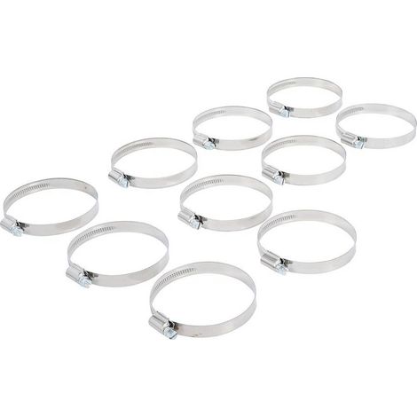Colliers Inoxydables 10 pcs 60 x 80 mm - Résistants et Durables - Acier - D-Work (1/5)