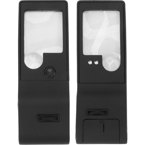 Loupe éclairée par LED 3X 10X 55X, loupe asphérique Portable à détection UV haute luminosité (1/5)