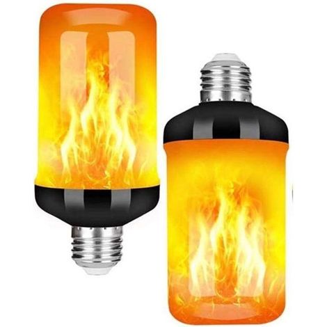 Lot de 2 ampoules LED effet flamme E27 3W – 3 modes flammes dansantes – Ambiance intérieure (1/5)