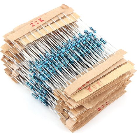 Kit de composants de résistance électroniques assortis, 560 pièces, 56 Types de résistances à Film métallique (1/5)