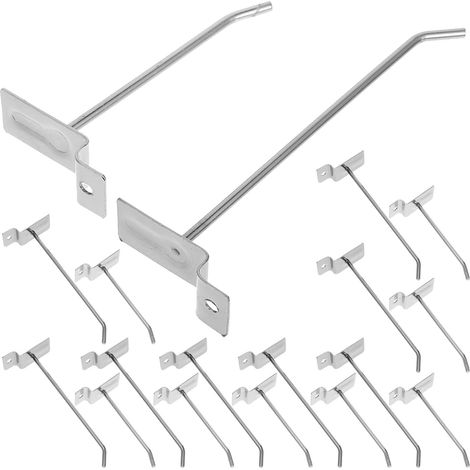 Lot de 40 crochets métalliques argentés pour panneaux (1/5)