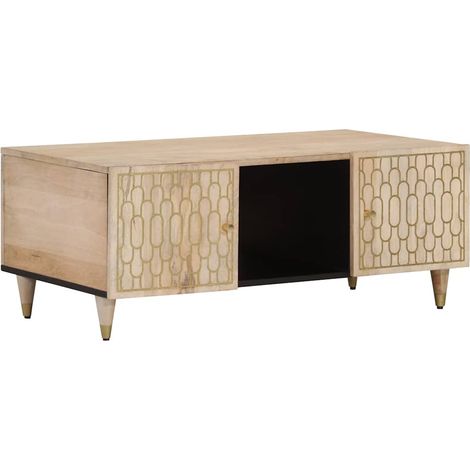 Maison Exclusive - Tavolino da Salotto 100x54x40 cm in Legno Massello di Mango (1/5)