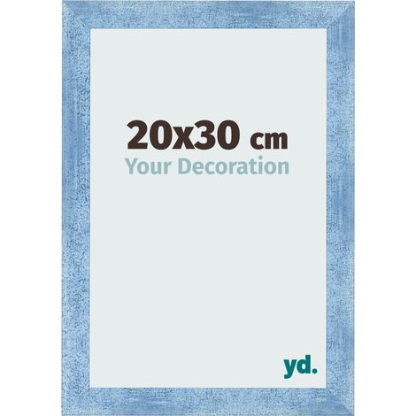 yd. - Cadre photo 20x30 - Bleu Brillant Patine - MDF - Pisa (1/5)