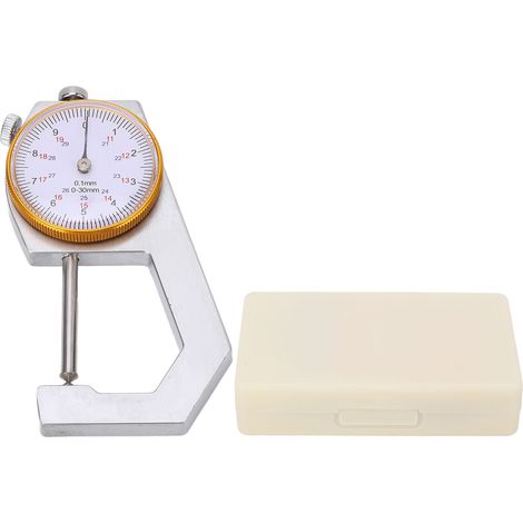 Jauge d'épaisseur portable à cadran rond 0-30mm - Indicateur à bout pointu 0.1mm de précision (1/5)