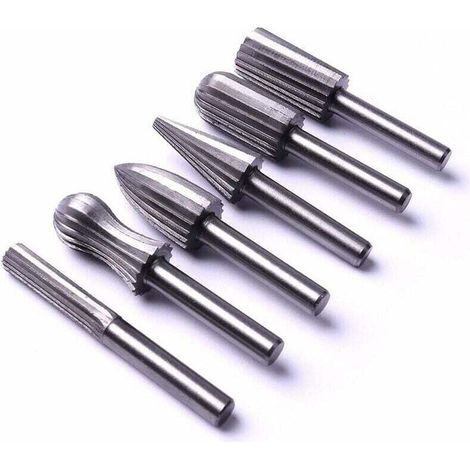 Enowelir 6 Pièces Fraises Rotatives 6mm 1 4 Pouce Pour Meulage Métal Plastique Bois Pierre
