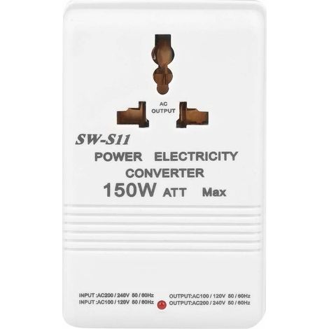 Jeffergarden SW S11 150W convertisseur de tension élévateur et abaisseur -DOUble transformateur 220V à 110V/110V à 220V prise CN-DOU