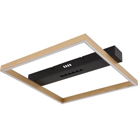 Plafonnier salon plafonnier LED Or Noir Memory L 43 cm (1/5)
