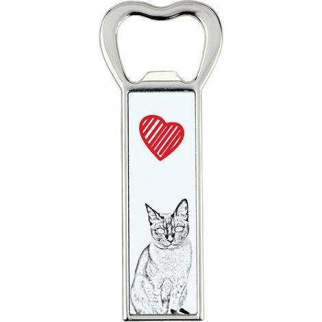 Gatto Tonkinese - un apribottiglie con un gatto, un apri-frigo personalizzato, un regalo unico per uomo di Art-Dog (1/5)