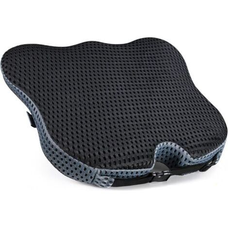 Coussin d'assise en mousse à mémoire de forme souple et haute densité – l'assise en forme de coin et le dossier surélevé élargissent votre champ de vision et offrent un soutien confortable au bas du d (1/4)