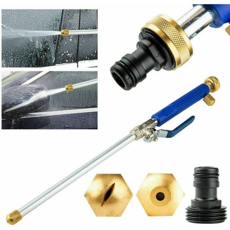 Use à Eau Haute Pression Lance à Eau pour Pistolet avec 2 Buses de Nettoyage Buses de pulvérisation Raccord de Tuyau d'arrosage 46 cm Douche de Jardin Hydro Jet Power bleu,Starlight (1/5)