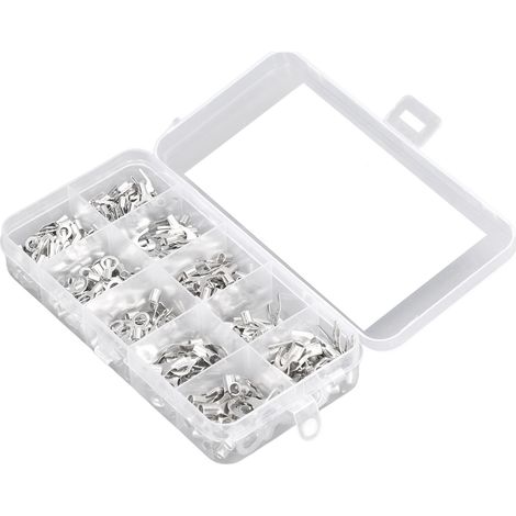 320-teiliges Ringkabelschuh-Gabelverbinder-Set, nicht isolierte Kabelschuhe, Batteriekabelklemmen, elektrische Kupfer-Crimp-Gabelverbinder, rund (1/5)
