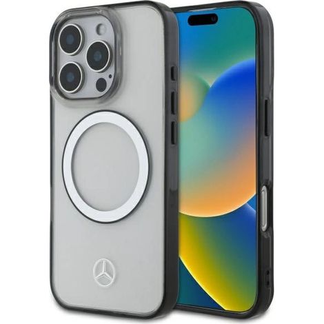 Mercedes MEHMP16L23HUOKC Custodia rigida trasparente per iPhone 16 Pro 6.3 Logo MagSafe stampato (1/5)