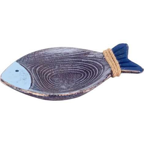 Signes Grimalt Bandeja De Decoración Decoracion  Bandeja Pez Marinero Gris 12x20x3cm 37013