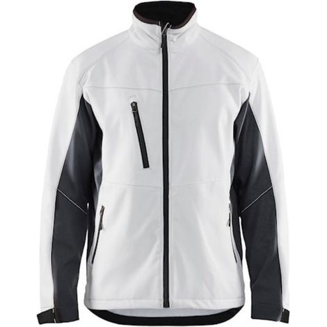 Veste de travail softshell 4950 - Blanc/Gris foncé XXL (1/4)