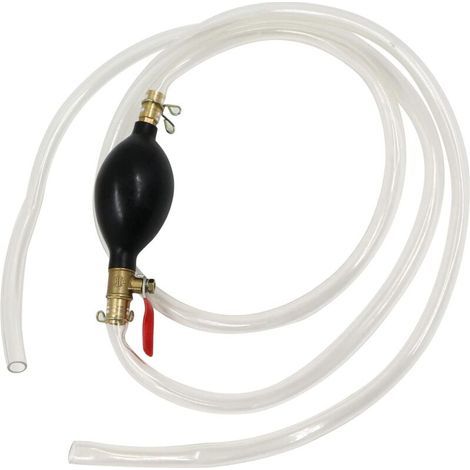 Flüssigkeitspumpe, manuelle Saugpumpe mit Schlauch, tragbare Kraftstoffpumpe für Benzin, Wasserleitung, Flüssigkraftstoff, Diesel, Benzin (2 m) (1/5)