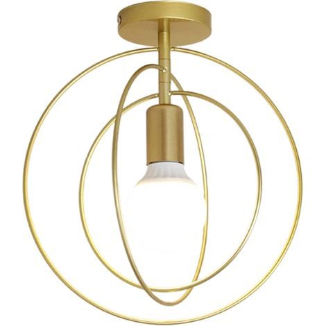 Plafonnier - Plafonnier rond doré créatif - sans ampoule (1/5)