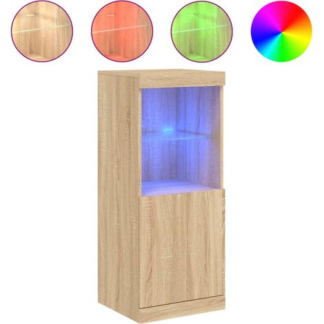 Maison Exclusive - Credenza con Luci LED Rovere Sonoma 41x37x100 cm (1/5)