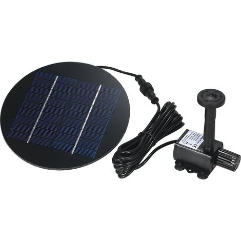 Pompa per fontana solare Zoternen 9V 1.8W 180 L/H, pompa per acqua solare, con ampio pannello solare e 2 ugelli, sommergibile senza spazzole, per vasca per uccelli/acquario/laghetto/giardino (1/5)