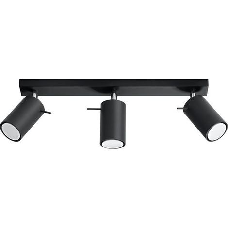 Deckenleuchtenring 3 GU10 schwarz solux SL.0093 (1/2)