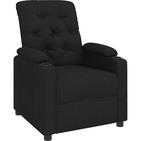 Fauteuil inclinable en tissu noir (1/5)