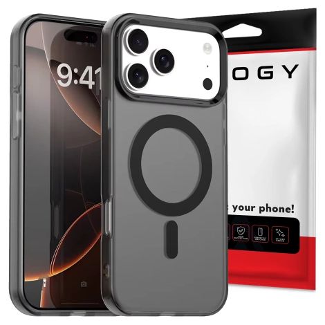 Coque pour iPhone 17 Pro d'Apple - Finition mate pour MagSafe avec protection d'objectif, fine et résistante aux rayures, ajustement parfait - Alogy Skinny MatteCase™ Noir