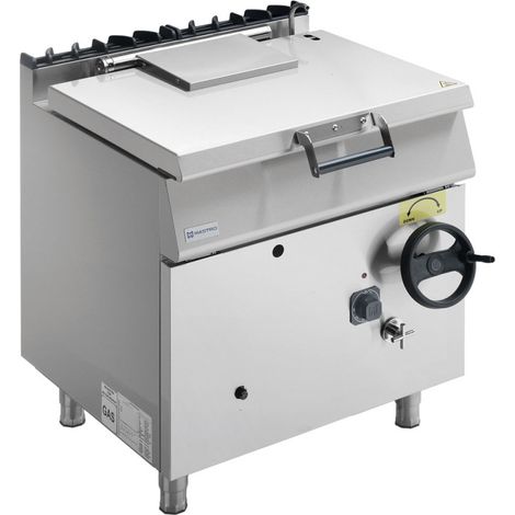 Sauteuse basculante gaz, capacité 60 litres, cuve en inox 800x730x900 mm - VIRTUS