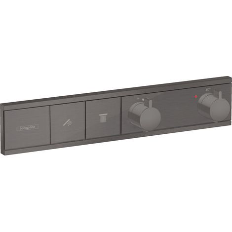 Hansgrohe RainSelect - Unterputzarmatur für 2 Verbraucher, schwarz chrom gebürstet 15380340 (1/3)