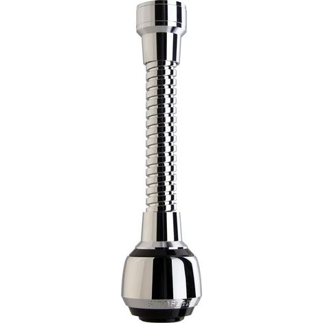 – Brise jet flexible en laiton – Aérateur douchette chromé noir – Économiseur d'eau avec filtre inox – Pour robinets cuisine (1/5)