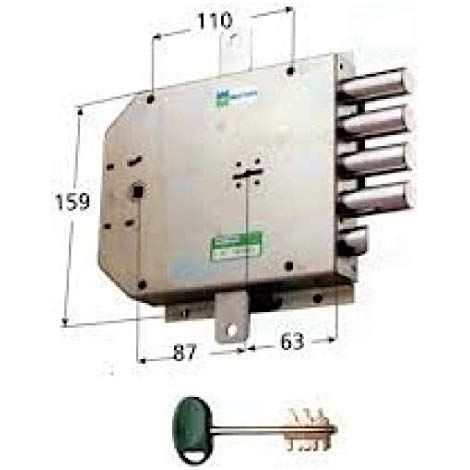 Serratura Metallo Applicare 50555 Mottura Dm M4 Tripl con Scr Ip.mm 8214425