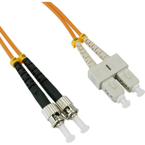 BeMatik - Cable á fibre optique ST multimode en duplex LC 62.5/125 2 m (1/3)