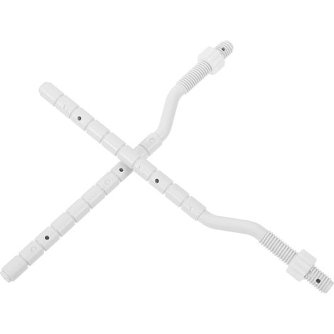 Tiges de Bouton-poussoir de Toilette Réglables en Plastique Blanc (1/5)