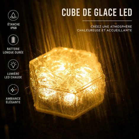 Pavé solaire LED décoratif motif alvéolé 9,5 × 9,5 × 4 cm blanc chaud IP44 9.5 4 blanc chaud 10 × 10 × 5,5 cm 360 g – Livraison gratuite