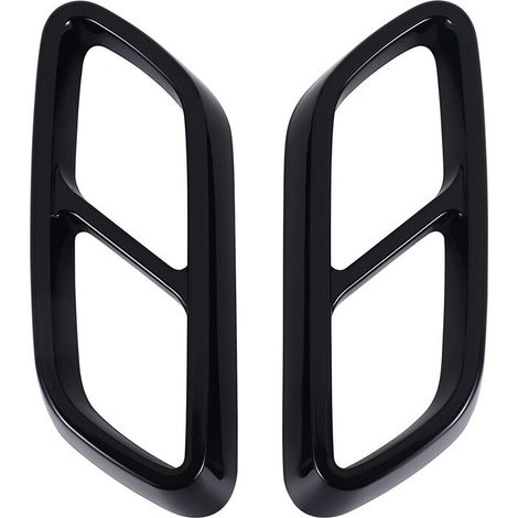 Auspuffrohr, Schalldämpfer und Endrohrabdeckung für Mercedes-Benz C-Klasse W206, C200, C260, C300, AMG Modelle ab 2022, aus glänzend schwarzem ABS-Material.