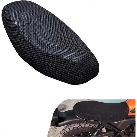 Housse de selle de moto, imperméable et antidérapante, coussin de protection en tissu mesh respirant alvéolé, universelle pour la plupart des motos, S (1/5)