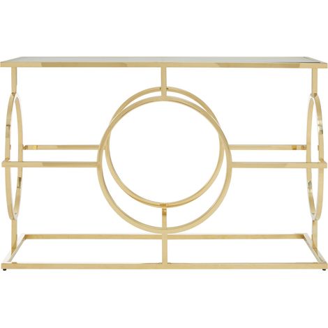 Interiors by Premier Metallic Finish Console Table, Sleek Design Modern Console Table, Angular Design Hallway Console Table (1/5)