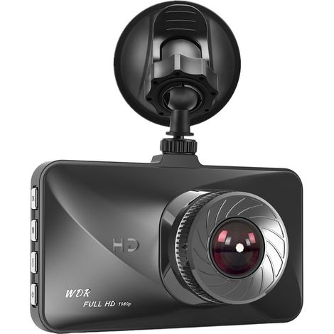 Dash Cam - 1080P Front And Rear Dual Camera - 170° Wide Angle - Night Vision - ADAS Lane Departure Warning - 32 GB Max - Black (1/5)