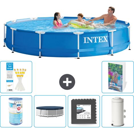 Frame Pool Rund - 366x76 cm - 7-teilig S142