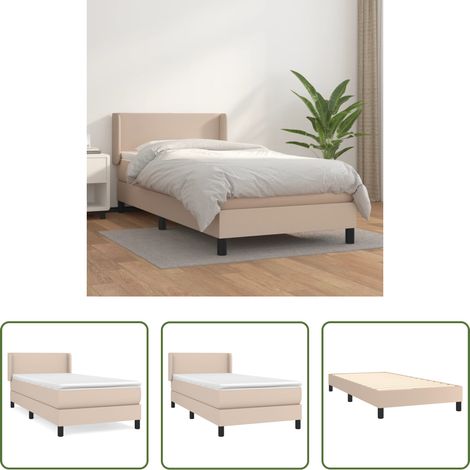 Kunstleder Matratze - Boxspringbett Matratze Cappuccino-Braun 100x200cm Kunstleder (1/5)