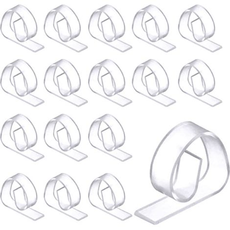 BEBUSINGOTO Paquete de 24 pinzas de plástico para mantel, pinzas transparentes para mantel de picnic, ideales para mesas de exterior, restaurantes, bodas, carpas, banquetes y fiestas de graduación (1/5)