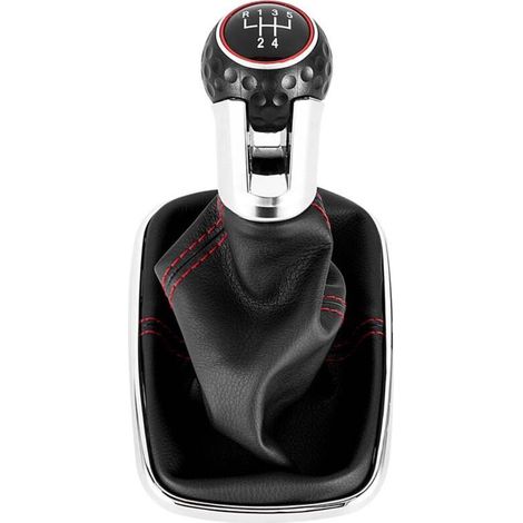 Cache-poussière pour levier de vitesses Bora Golf 4, pommeau de levier de vitesses GTI, filetage noir électroplaqué rouge, kit 6 vitesses, monobloc, filetage noir électroplaqué, cache-poussière pour l