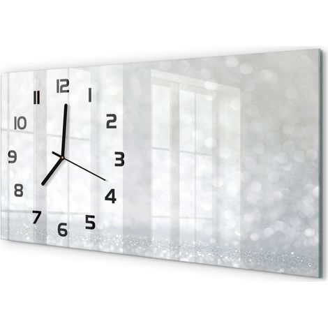 Horloge Murale Panoramique 60x30 cm en Verre Trempé Silencieuse Design Moderne Petites choses (1/5)